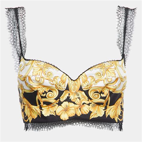 printed silk bustier versace|versace clothing line.